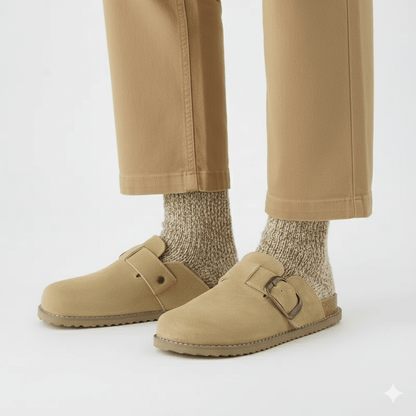 Blain Suede Slip - On Clogs - Celara