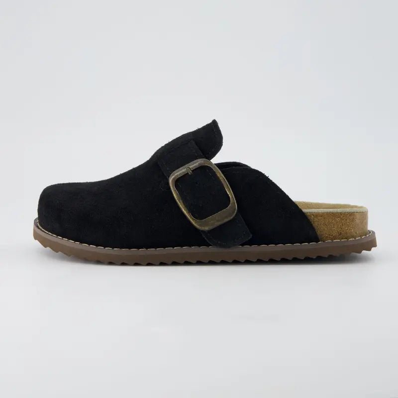 Blain Suede Slip - On Clogs - Celara