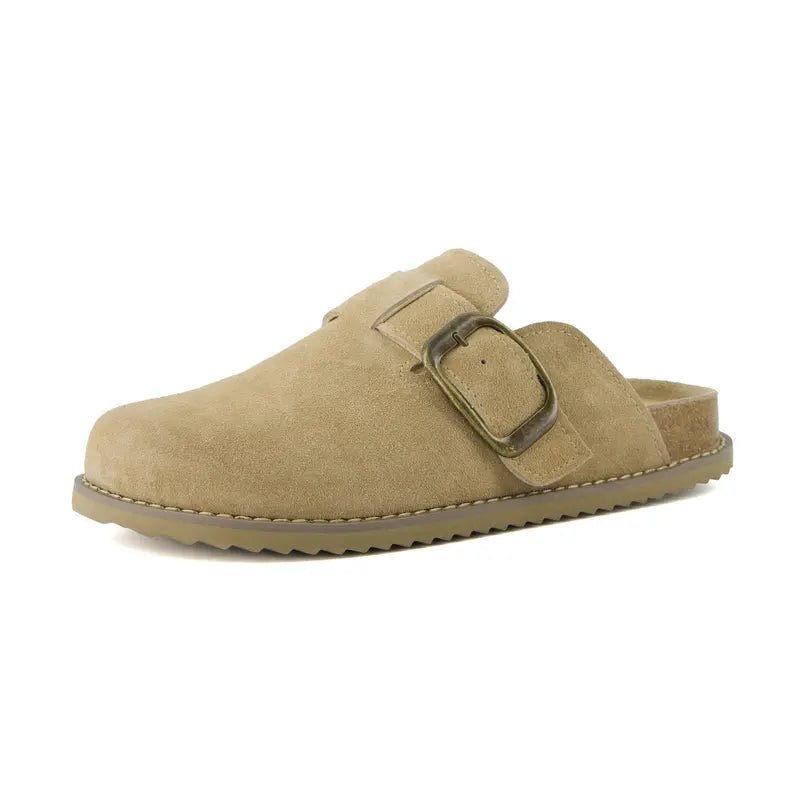 Blain Suede Slip - On Clogs - Celara