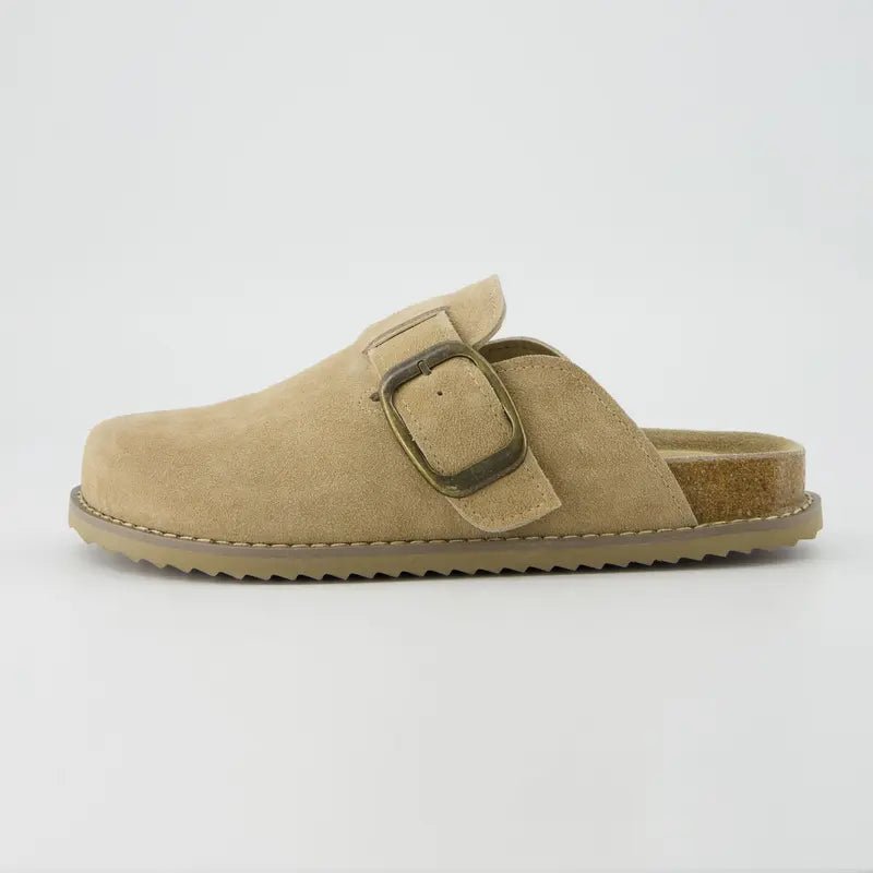 Blain Suede Slip - On Clogs - Celara
