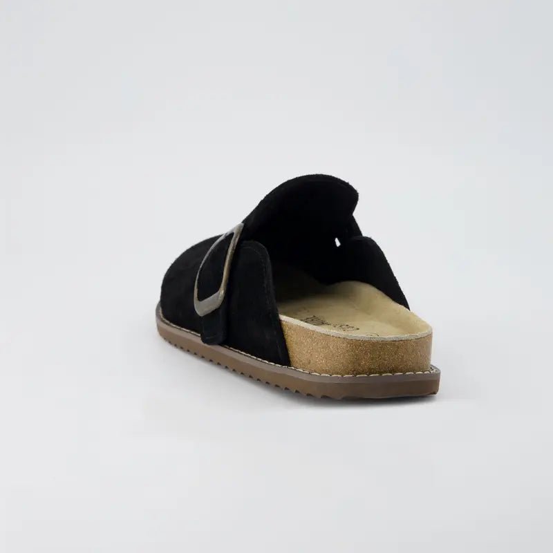 Blain Suede Slip - On Clogs - Celara