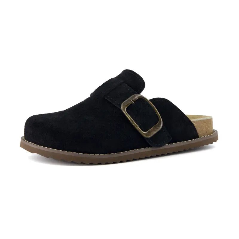 Blain Suede Slip - On Clogs - Celara
