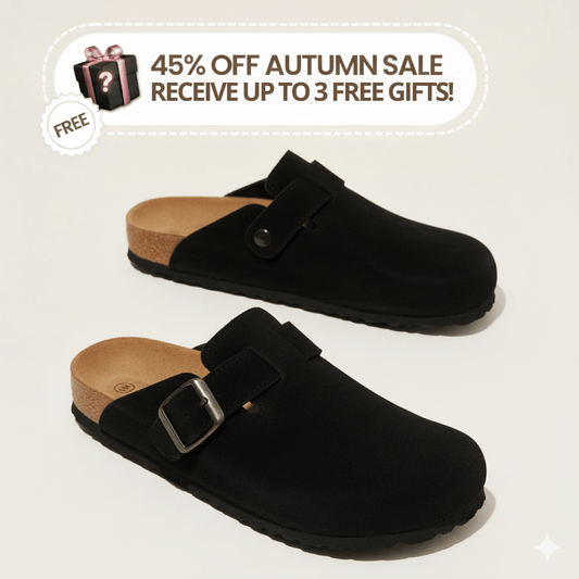 Blain Suede Slip - On Clogs - Celara