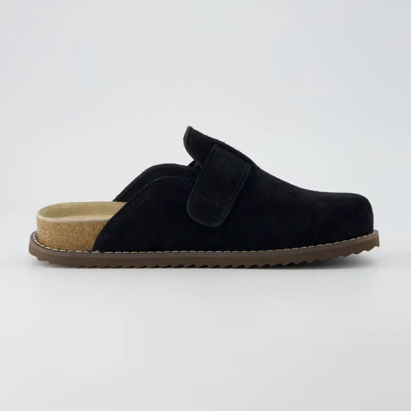 Blain Suede Slip - On Clogs - Celara